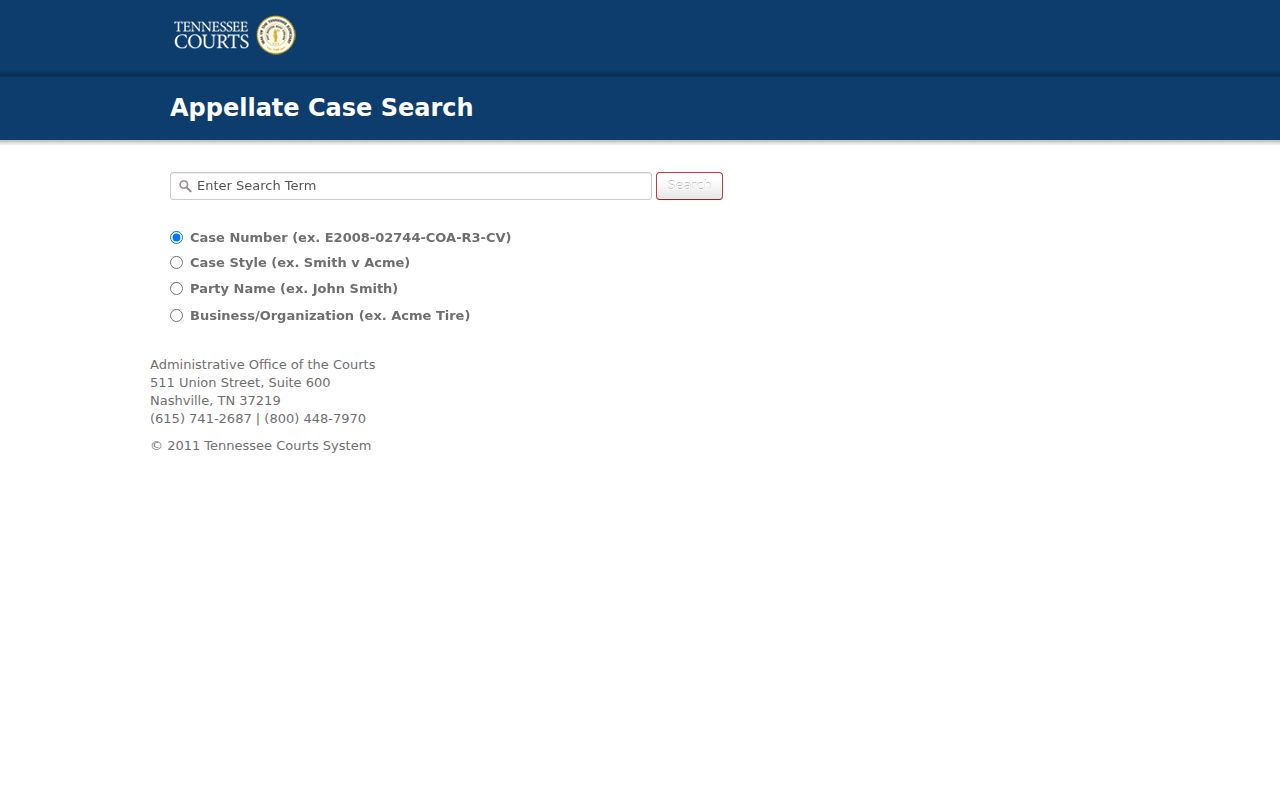 Tennessee appellate search for Bedford County criminal court cases