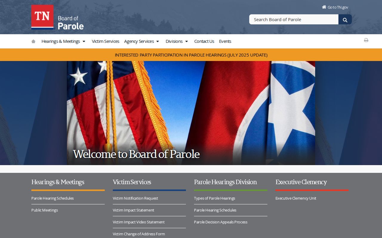 Bedford County criminal records and Tennessee Board of Parole information